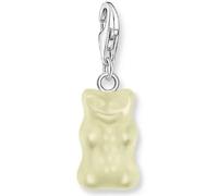 THOMAS SABO HARIBO Charm Anhänger Weißer Goldbär - Charm aus recyceltem Silber und Kristallglas x HARIBO Kollektion