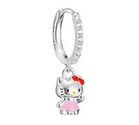 Thomas Sabo Hello Kitty Single-Creole mit Zirkoniasteinen - Silber Rot Rosa
