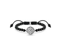 Thomas Sabo Armband A2009-704-11-L22V Sterling Silber geschw. - Obsidian - 22 cm verstellbar