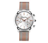 Thomas Sabo WA0287-283-201-42 mm - Edelstahlgehäuse Edelstahlarmband mit roségoldfarbenen Streifen - Chronograph