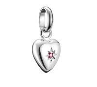 Thomas Sabo Connect CC1234-011-10 - Herz mit Stern - Charm mit Öse - Silber + Lab Grown Rubin