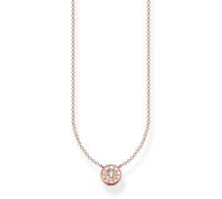 Thomas Sabo KE1881-416-14-45v Damen-Kette Kreis mit Weißem Stein Roségoldfarben