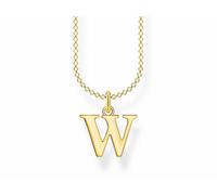 THOMAS SABO Halskette Buchstabe W vergoldetes Silber KE2032-413-39