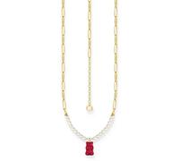 Thomas Sabo - KE2207-430-10-L45V - Kette - 925er Silber - Damen - Goldbär rot - 40+5cm