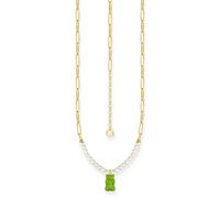 Thomas Sabo - KE2207-430-6-L45V - Kette - 925er Silber - Damen - GoldbÃ¤r grÃ¼n - 40+5cm