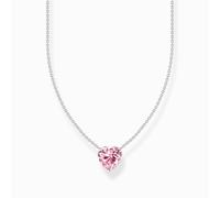 THOMAS SABO Kette mit pinkfarbenem Herz-Anhänger 925 Sterlingsilber KE2211-051-9