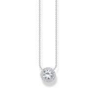 Thomas Sabo Kette Mit Anhänger Halo Steine Länge 45 Cm Weiß Silber KE2279-051-14-L45V