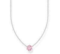 Thomas Sabo Kette Essentials KE2210-051-9-L45V Silber mit großem rosa-pink Zirkonia 40–45 cm