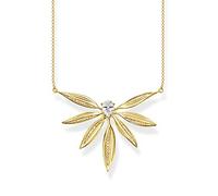 THOMAS SABO Kette Blätter groß Gold, Weiß, 40-45