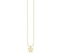 THOMAS SABO Kette Buchstabe W gold 925 Sterlingsilber, 750 Gelbgold Vergoldung