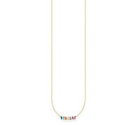 THOMAS SABO Kette bunte Steine gold 925 Sterlingsilber, 750 Gelbgold Vergoldung