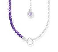 Thomas Sabo Kette Charm-Club M Gliedern Silber Violett Länge 45 Cm Ke2190-007-13-L45V