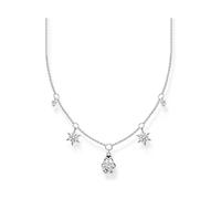 Kette mit Anhänger THOMAS SABO "Pinguin und Schneeflocken, KE2173-041-7-L45V" Halsketten Gr. 45, Silber 925 (Sterlingsilber), silberfarben (silberfarben, mehrfarbig, mehrfarbig) Damen Ketten mit Anhänger Zirkonia (synth.) (17094048-45)