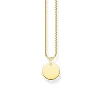 Thomas Sabo Kette Coin 925er Silber 750er Gelbgold-Vergoldung Gravur 40-45 cm