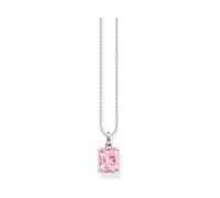 Thomas Sabo Schmuck KE1964-051-9-L45v Damen-Halskette Silber Pinkfarbener Stein