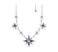 THOMAS SABO Collier »Royalty Sterne, KE2118-945-7-L45V, KE2118-963-7-L45V«, mit Glas-Keramik Stein, Sandstein-Imitat, Spinell (synth), Zirkonia (synth), silberfarben-mehrfarbig