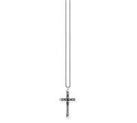 Thomas Sabo Kette - KE2003-508-11-L50V - Kreuz - Sterling Silber - geschw. + Achat + Zirkonia schwarz 45 - 50 cm