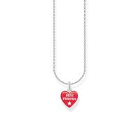 Thomas Sabo KE2237-007-10-L45V Kette - Best - Friends - Silber & Emaille - Rot - 38 bis 45 cm