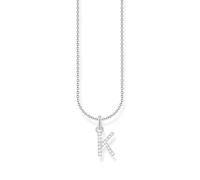Thomas Sabo Kette mit Buchstaben-Anhänger K, silber silberfarben