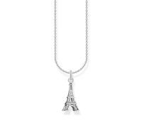 THOMAS SABO Kette mit Eiffelturm-Anhänger Silber 925 Sterlingsilber, Geschwärzt