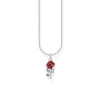 THOMAS SABO Kette mit rotem Rosen-Anhänger 925 Sterlingsilber KE2219-664-10