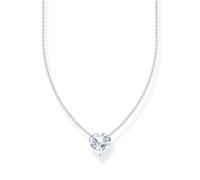 Thomas Sabo Kette KE2211-051-14 mit weißem Herz-Anhänger 925 Sterlingsilber 45 cm