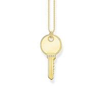 Thomas Sabo Kette Schlüssel gold mit Gravur weiß KE2131-414-14-L50V