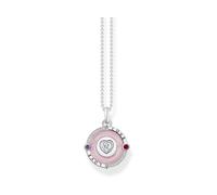 Thomas Sabo Kette KE2201-390-9-L45v, Silber, Emaille, synth. Korund, Zirkonia, Rosa, 40–45 cm