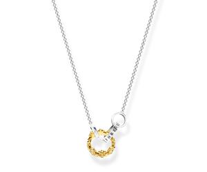Thomas Sabo Kette Sterling Silver Vergoldet Geschwärzt Zirkonia Länge 45 Cm Ke1987-849-7