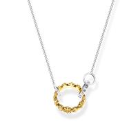 Thomas Sabo Kette Sterling Silver Vergoldet Geschwärzt Zirkonia Länge 45 Cm Ke1988-849-7