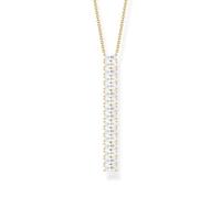 THOMAS SABO Kette weiße Steine gold 925 Sterlingsilber, 750 Gelbgold Vergoldung