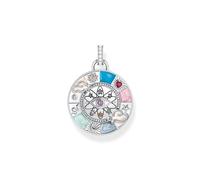 Thomas Sabo Kettenanhänger PE962-340-7 Glücksrad Sterlingsilber 925 geschwärzt Kaltemail