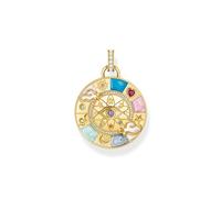 Thomas Sabo PE962-471-7 Anhänger Glücksrad mit kosmischen Symbolen vergoldet