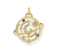 Thomas Sabo Anhänger PE953-776-7 – 925 Silber vergoldet 750, Emaille, Spinell & Zirkonia, bunt