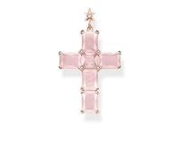 THOMAS SABO Kreuz rosa Steine mit Stern PE890-417-9 Anhänger