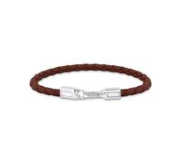 THOMAS SABO Lederarmband in Braun, silber silberfarben, braun