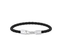 Thomas Sabo A2149-682-11 Unisex Lederarmband Schwarz Silber 19 cm