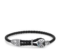 Thomas Sabo Lederarmband - Rebel at Heart - Coin - A1862-981-11-L25v schwarz