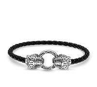 Thomas Sabo Lederarmband Tiger, Schwarz, 19, A1938-805-11-L19