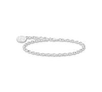 THOMAS SABO Member Charm-Armband mit weißem Charmista Coin Silber 925 Sterlingsilber, Kaltemail