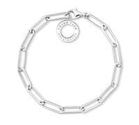 THOMAS SABO Member Charm-Armband mit weißem Charmista Coin Silber 925 Sterlingsilber, Kaltemail