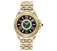 Thomas Sabo Mystic Island WA0400-264-207-33 Quarz-Armband (33 mm) Schwarz & Malachit Zifferblatt/Gold PVD Edelstahl Armband