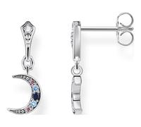 THOMAS SABO Paar Ohrhänger »Royalty Mond farbige Steine, H2204-945-7, H2204-959-7«, mit Glas-Keramik Stein, Spinell (synth), Zirkonia (synth), silberfarben-mehrfarbig