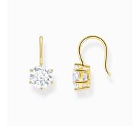 Thomas Sabo Ohrhänger H2287-414-14 – vergoldetes Silber, großer weißer Zirkonia – Damen