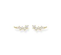 Thomas Sabo Ohrringe Ear climber weiße Steine gold vergoldetes Silber H2157-414-14