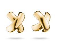 Paar Ohrstecker THOMAS SABO "Gekreuzte Ohrringe gelbgoldfarben", gold (gelbgoldfarben), Ohrringe, Damen, Metall (87108236-0) gelbgoldfarben