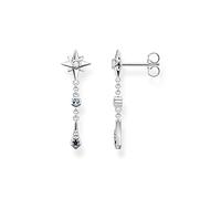 THOMAS SABO Ohrringe Royalty Stern mit Steinen silber 925 Sterlingsilber, Geschwärzt