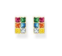 Thomas Sabo H2251-996-7 Damen-Ohrstecker Ohrringe Bunte Steine Goldfarben