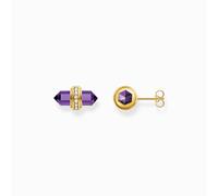 Thomas Sabo H2281-414-13 Damen-Ohrringe mit violettem Kristall Goldfarben