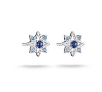 Paar Ohrstecker THOMAS SABO "Midnight Sky Ohrstecker", blau (silberfarben, weiß, blau, weiß, blau), Ohrringe, Damen, 9,7mm, Silber 925 (recycelt), mit Zirkonia (synth.), Glas-Keramik Stein (79011452-0